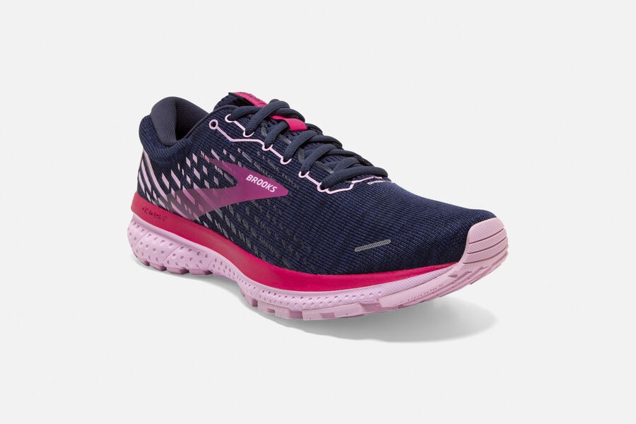 Brooks Israel Ghost 13 Road Running Shoes Womens - Navy/Red - VMO-412893